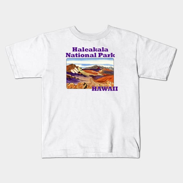 Haleakala National Park, Hawaii Kids T-Shirt by MMcBuck